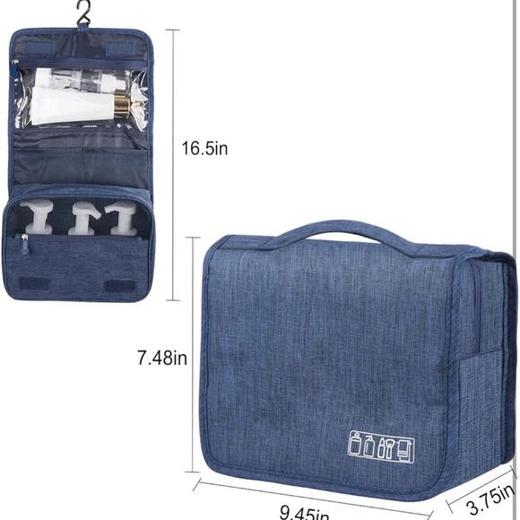 Travel Toiletry Bag Hanging Toiletry Bag Water-Resistant， Makeup Cosmetic Bag - Picture 7 of 9